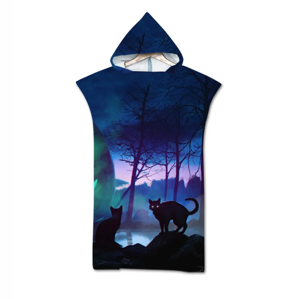 

Пончо из микрофибры, с капюшоном, быстросохнущее