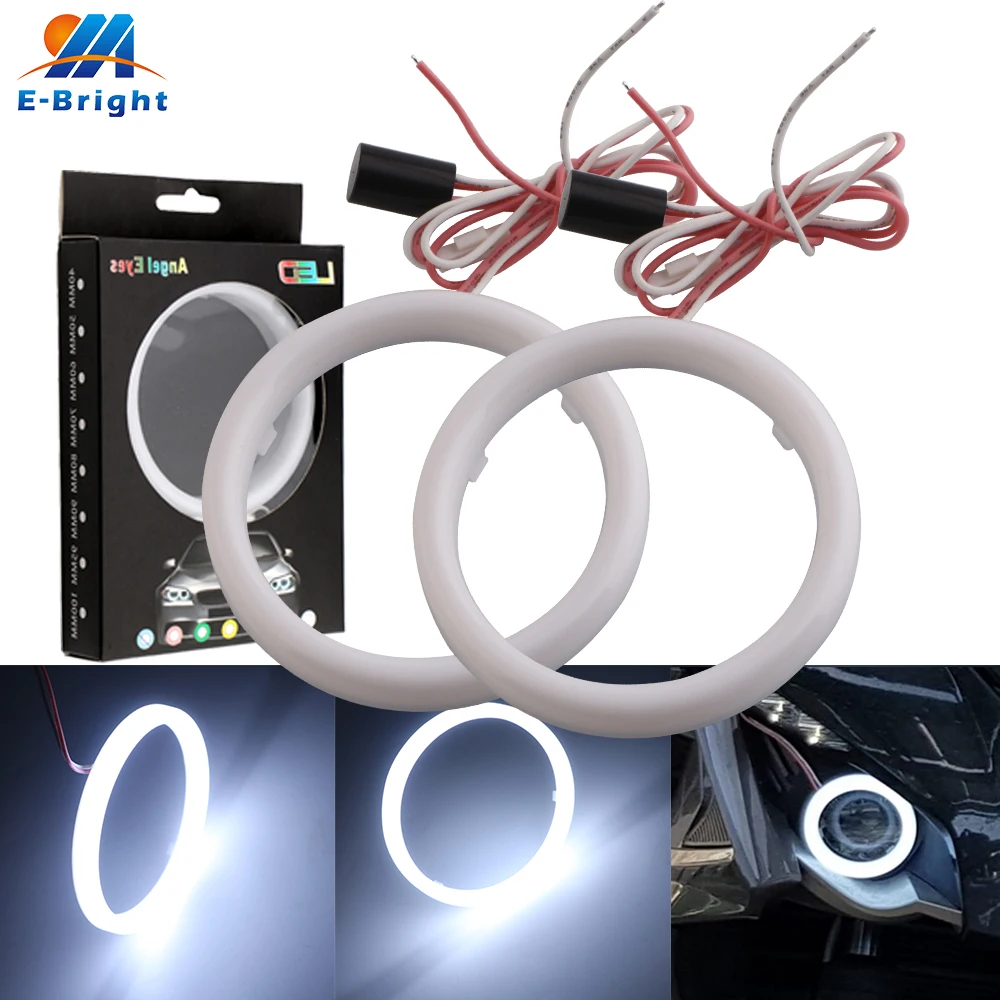 2 шт. 9-30 в 60/70/80/90/95/100/110/120 мм 2835 молока светильник 18LM 78 SMD Led Ангельские глазки гало кольца головной светильник ширина сигнальный светильник белого цвета