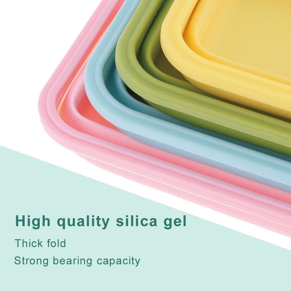 Складная портативная миска Bento силиконовая коробка для завтрака контейнер