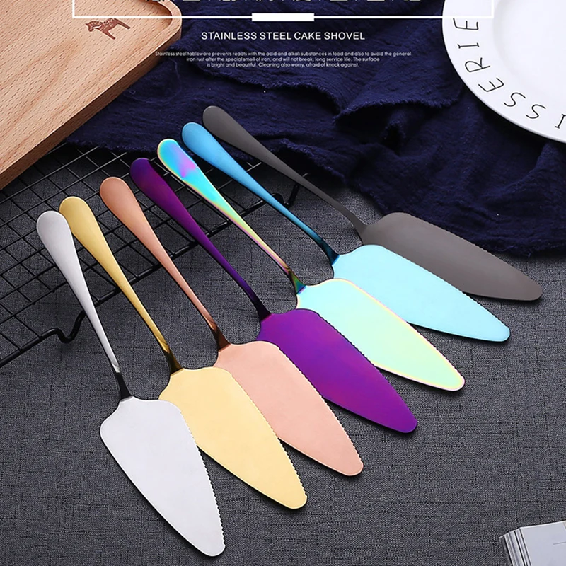 Stainless Steel Cake Shovel Creative Pizza Fruit Fork Butter Knife Cheese Two Teeth Dessert Baking Tool | Дом и сад