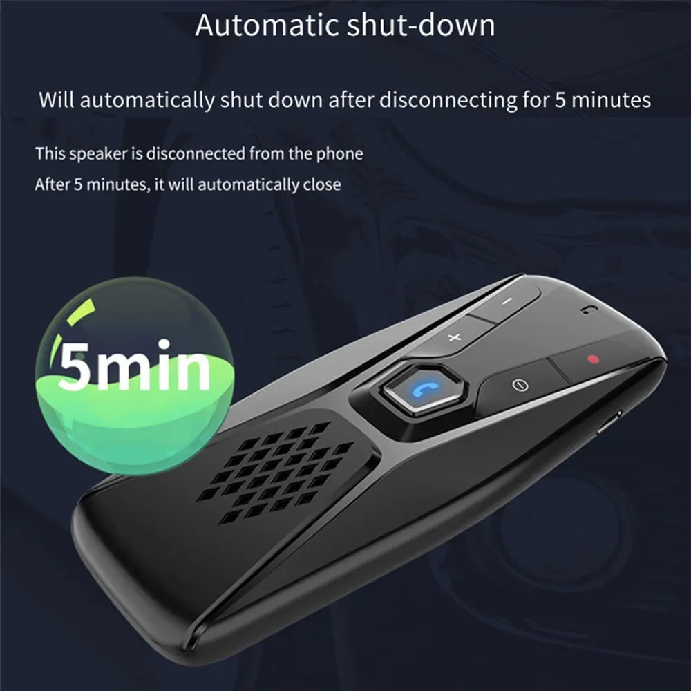 Bluetooth Car Handsfree MP3 Player Auto Stereo Hands free Kit Wireless SpeakerPhone Sun Visor BT Audio Adapter | Автомобили и