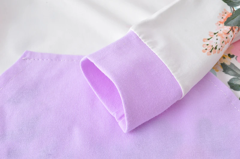 Модные комплекты одежды для маленьких девочек футболка с длинными рукавами и