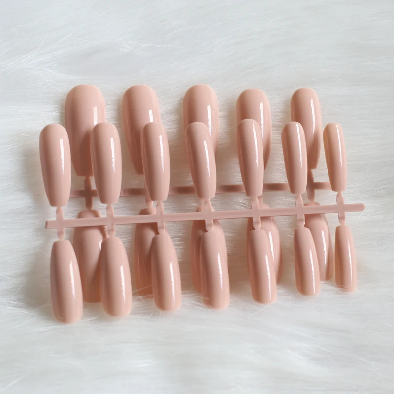 24 шт. новые модные и популярные накладные ногти карамельного цвета очень длинные