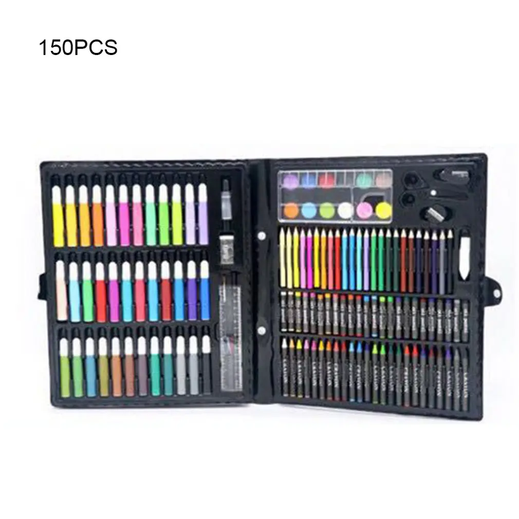 

150 шт. цветные карандаши, лапши цветов, масляные пастели для детей, набор для художников, канцелярские принадлежности, раскраска, раскраска