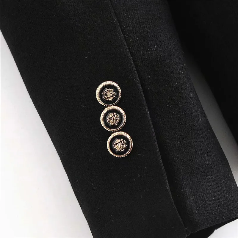 

2021 Za Velvet Black Blazer Woman Clothing Winter Coat Long Sleeve Double Breasted Ladies Blazer Fall Vintage Casual Woman Coat