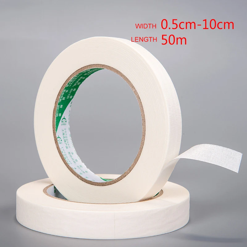 Малярная лента белый малярный скотч 50 м многофункциональная малярная