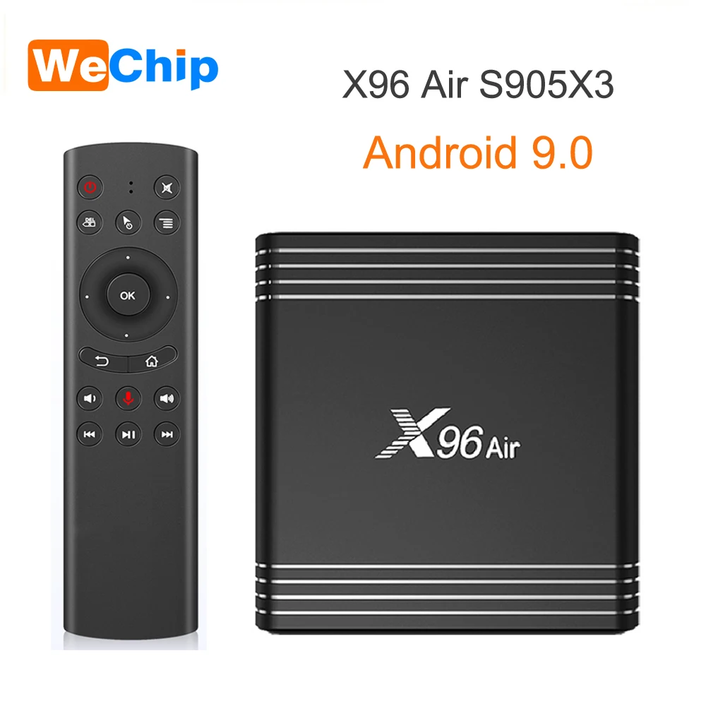 ТВ приставка Wechip X96 Air Android 9 0 Amlogic S905X3 DDR3 2 ГБ 4 RMB Dual Wifi Bluetooth телеприставка YouTube 1080P HD