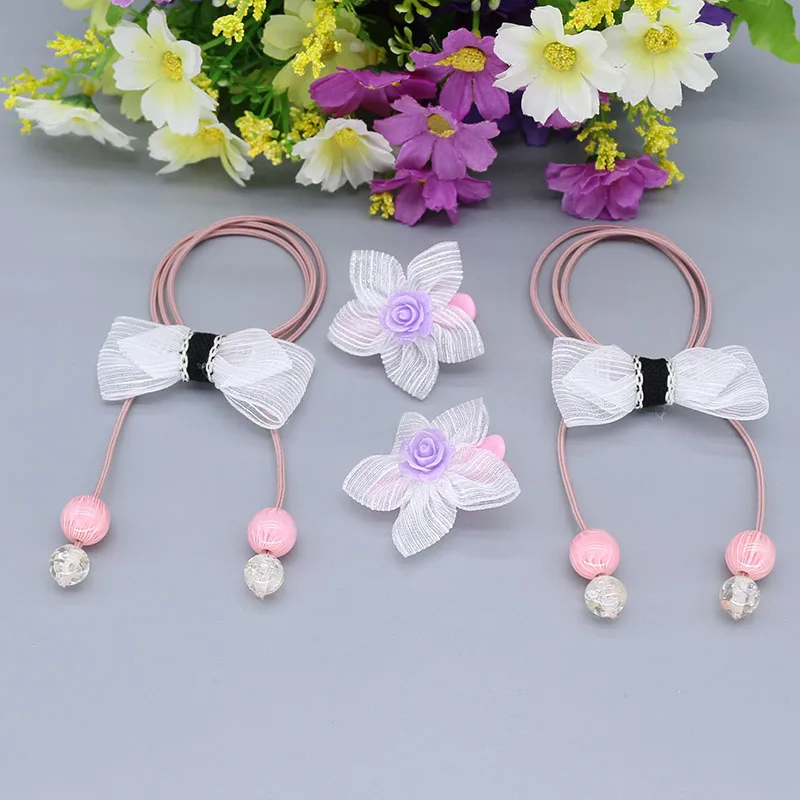 Оптовая продажа заколки для волос девочек головные уборы шелковые резинки