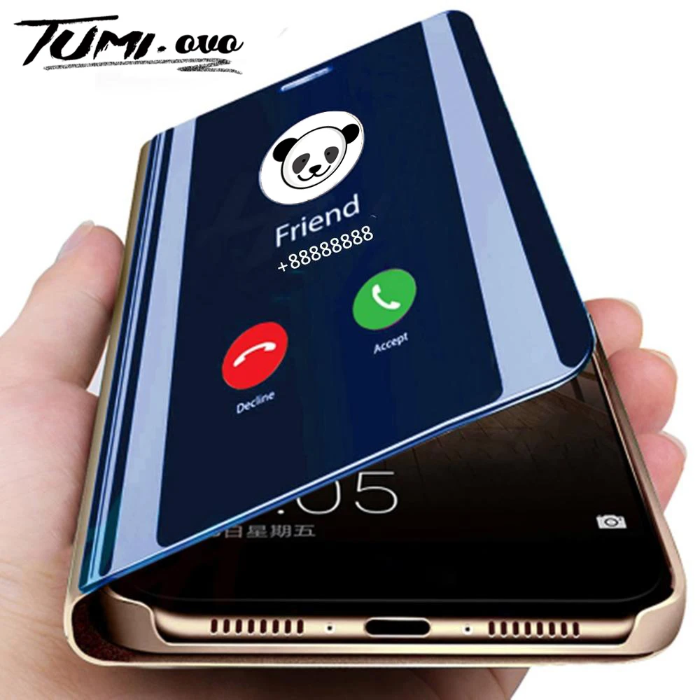 Mirror Flip Phone Case for Samsung Galaxy Note 10 Pro 9 8 S10 5G S9 S8 Plus S10E S7 Edge A80 A70 A50 A30 A10 A7 J4 J6 2018 Cover