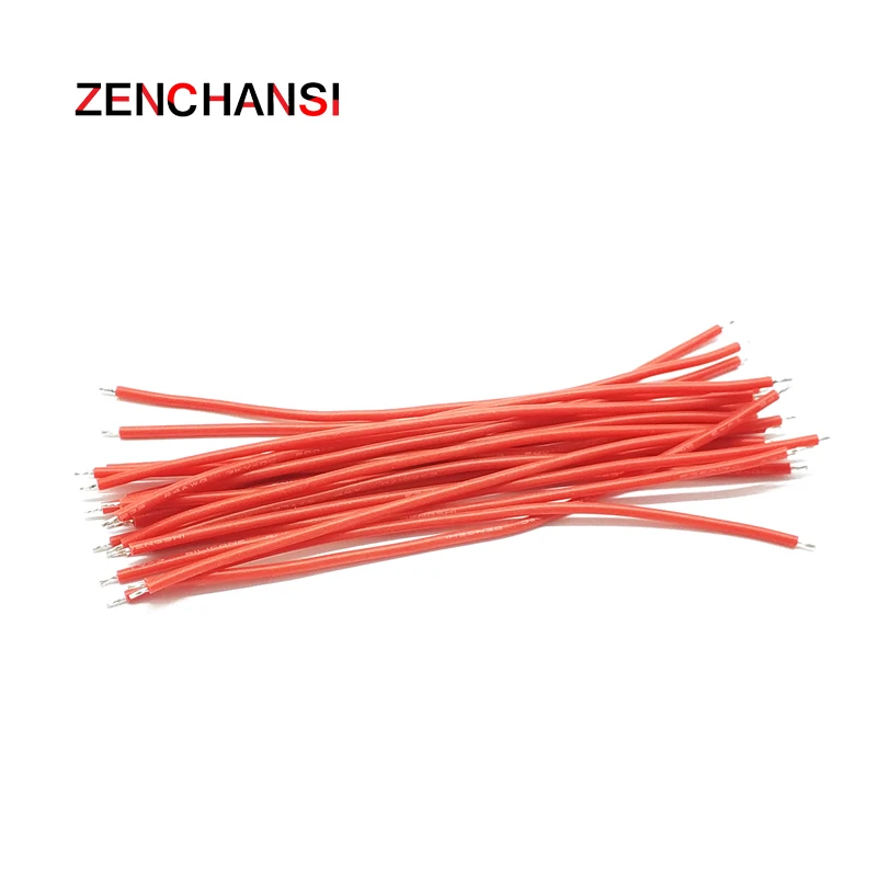 20 шт 24 AWG 10 см Цельсия устойчивый силиконовый провод DIY Электронный очень мягкий