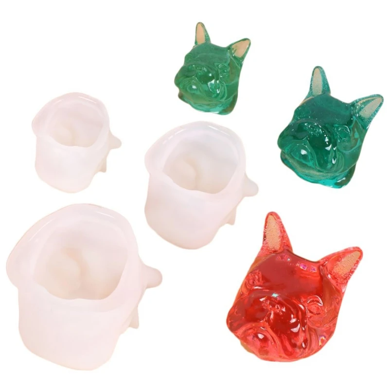 

3Pcs Silicone Resin Dog Casting Molds, Epoxy DIY Casting Mold for Craft Art 875B