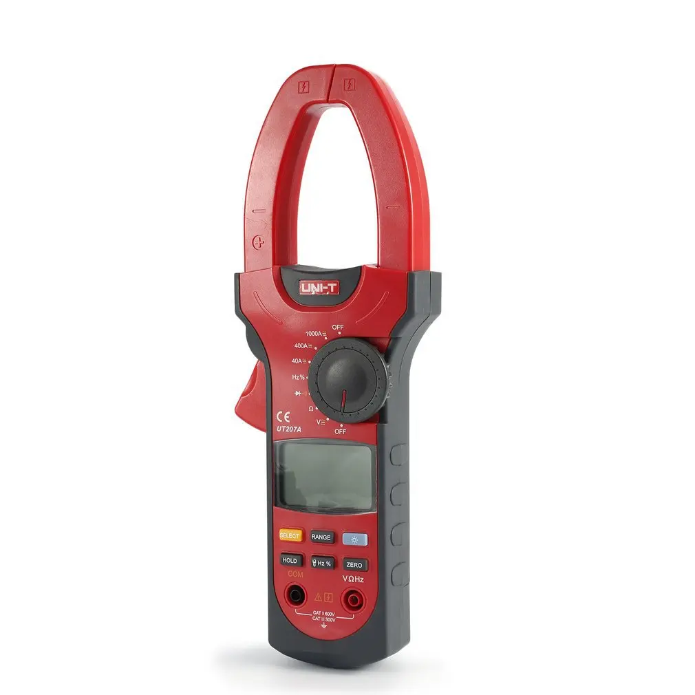 

Digital Clamp Meters UNIT DC/AC Volt Amp Diode Multimeter Ammeter Multitester Current Voltage Resistance Tester ProbeUT207A