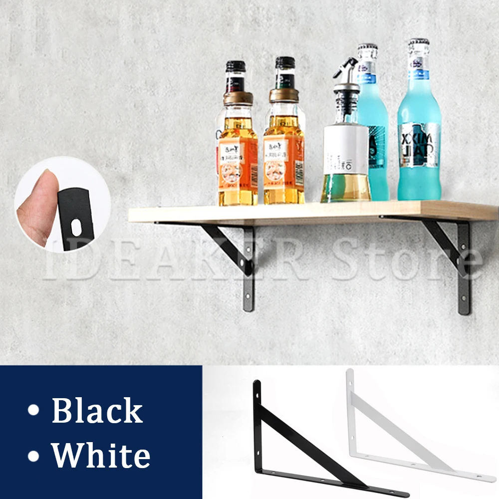 

4PCS Metal Shelf Bracket L Shape Thickened Corner Brace Shelf Right Angle Bracket for Commodity Furniture Fitting