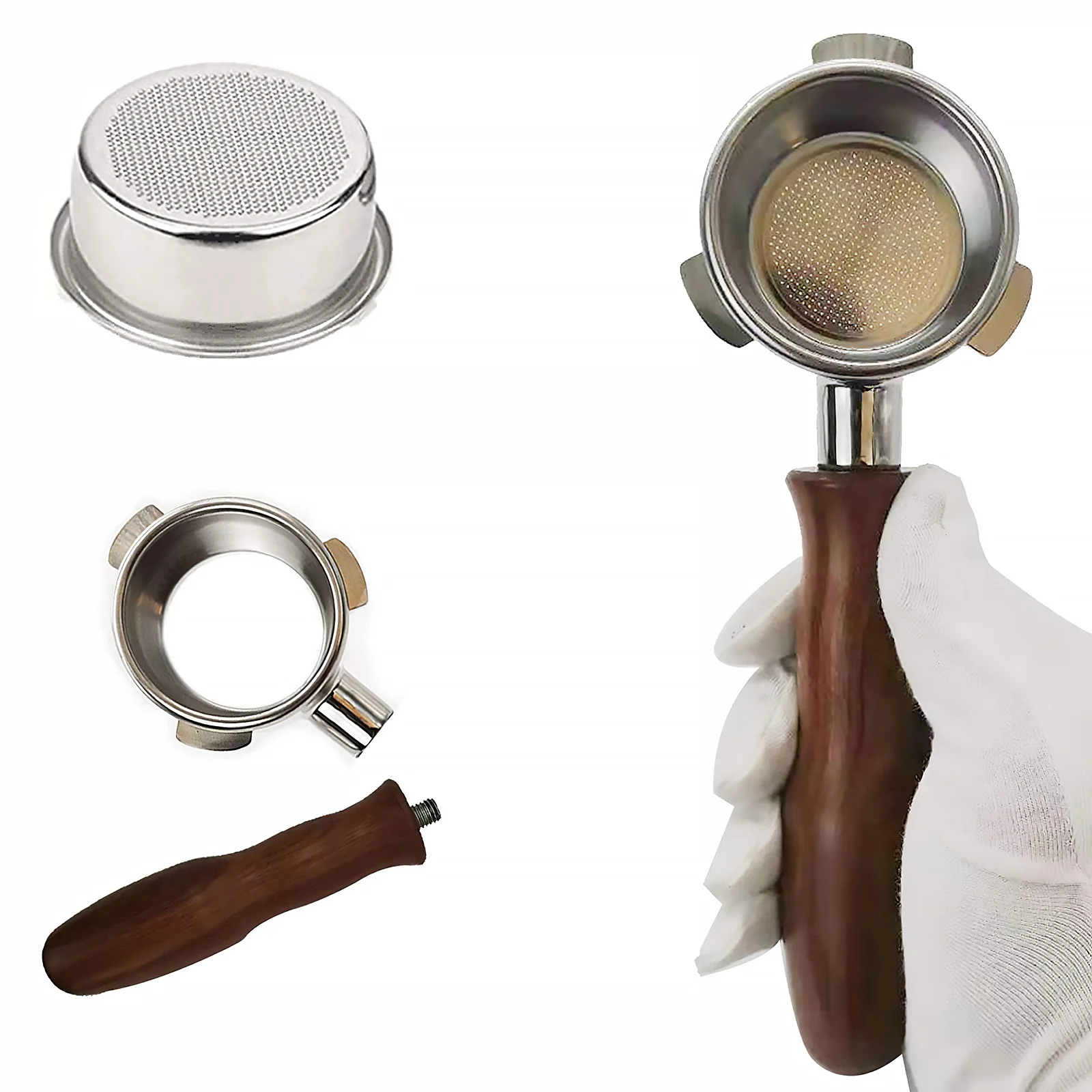 

Stainless Steel Dosing Cup Coffee Sniffing Mug Powder Feeder Fit Espresso Machine Coffee Tamper Powder For Durable Home