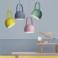 modern led pendant lights macaron lampshade nordic living room pendant luminaire kitchen hanging lamps cafe home decor fixtures