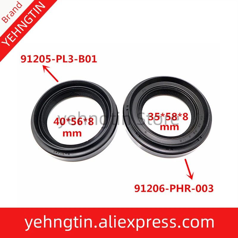 

OEM 91205-PL3-A01+ 91206-PHR-003 Drive Shaft Gearbox Differential Oil Seals Gasket For Honda Civic Accord retainers