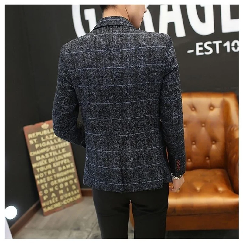 Jacket Male Blazer 2019 New Arrival Autumn Winter Streetwear Men's Suit Casual Brand Clothes Slim Fit Blazers Masculino | Мужская