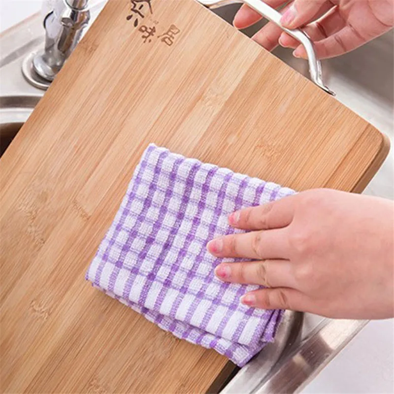 Новое клетчатое Хлопковое полотенце для посуды кухонные салфетки без ворса