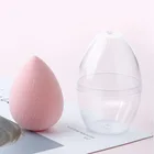 Прозрачный пустой чехол для спонжа для макияжа в форме яйца, 1 шт.