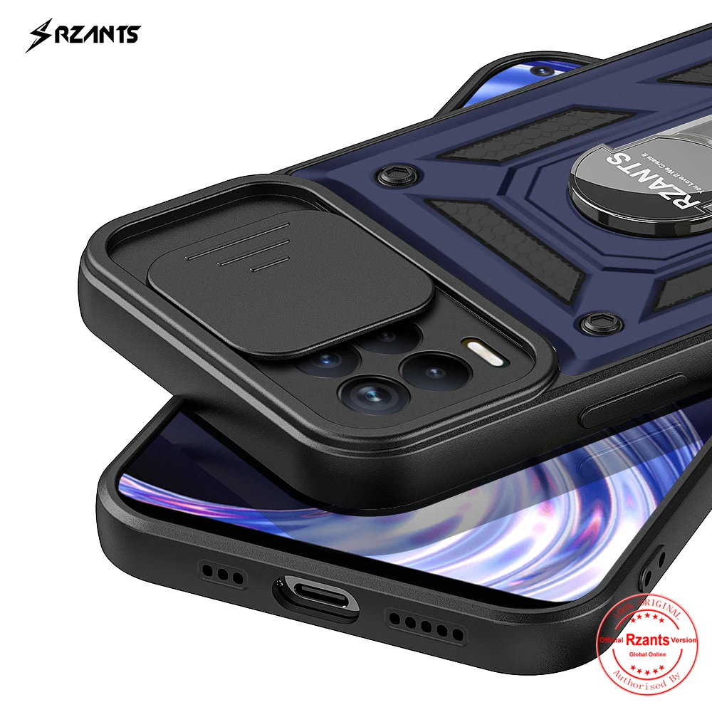

Rzants For OPPO Realme 8 Realme 8 Pro 4G Case Shockproof 360 Rotation Ring Holder Hard Casing Lens Protection Military Cover