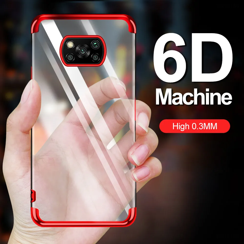 Чехол с гальваническим покрытием для Xiaomi Poco X3 NFC силиконовый чехол телефона Xiomi