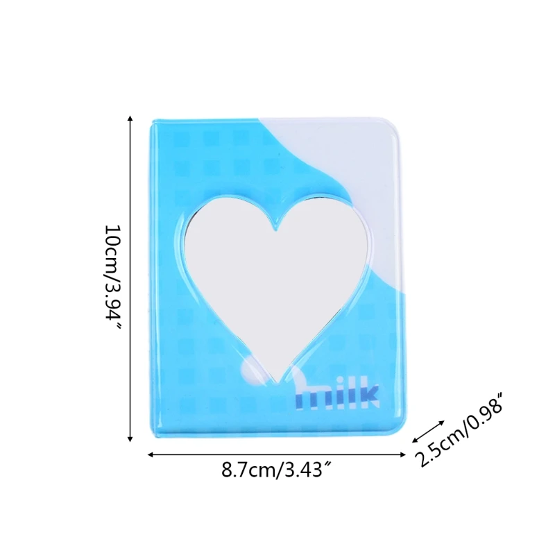 

3 Inch 36 Pockets PVC Photo Album Hollow Heart Interstitial Case for Name Card Mini Scrapbooking Storage Wedding Gift