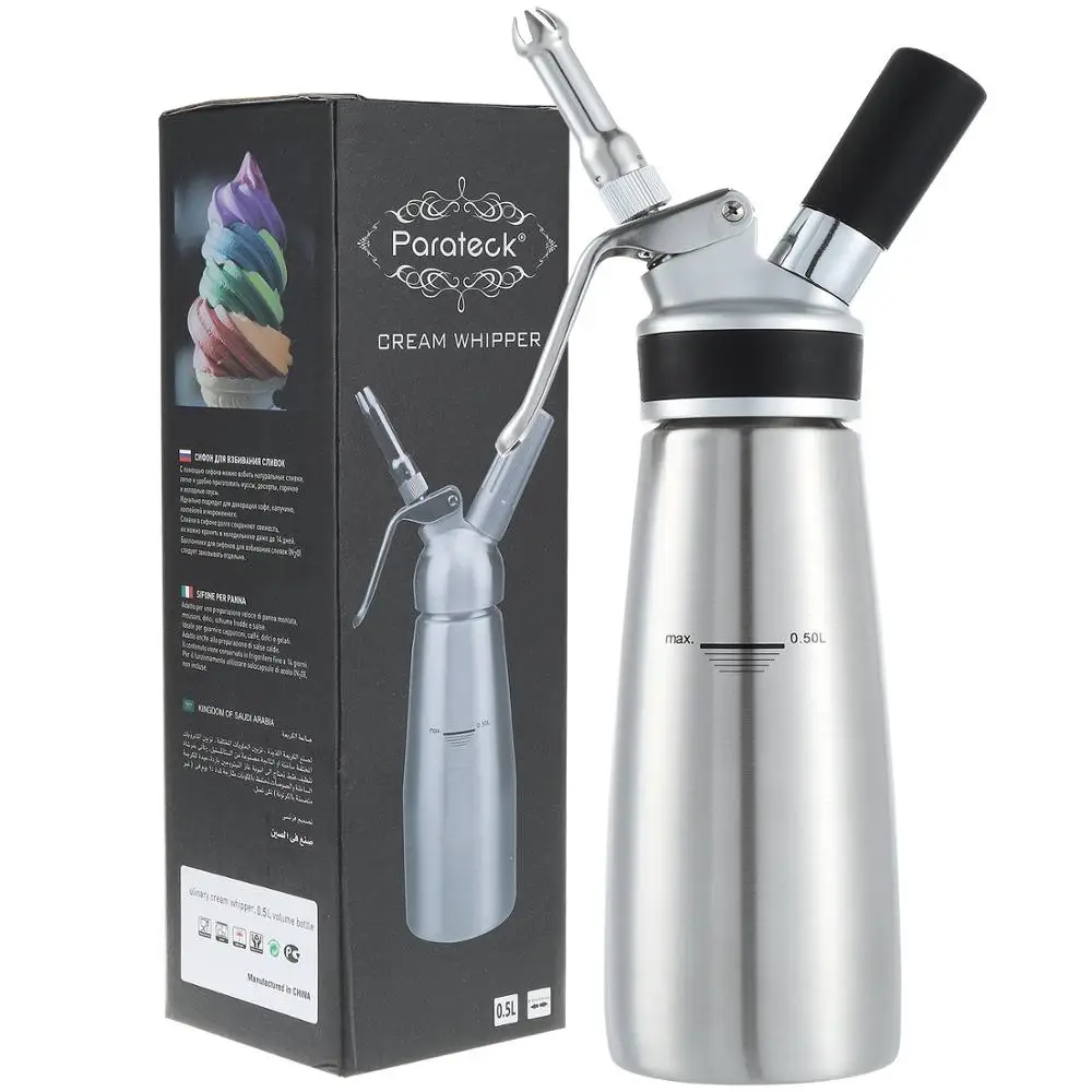 Дозатор для взбитых сливок из нержавеющей стали профессиональный крем взбивания