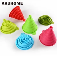 collapsible folding funnel household food grade silicone separating funnel kitchen thermostable oil loading funnel