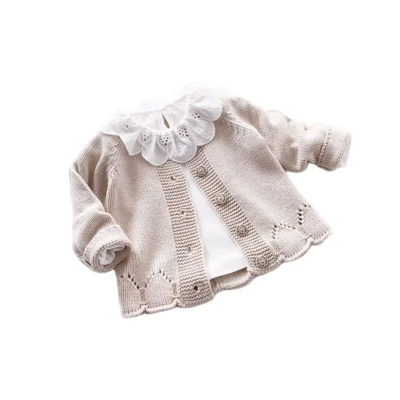 

VIDMID Baby sweater cardigan girl knitting children spring and autumn baby kids jacket foreign style top P4463