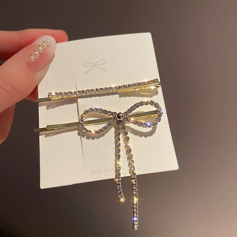 

Простые аксессуары для волос в Корейском стиле, роскошные заколки стразы для волос для женщин и девочек, модные головные уборы, новинка 2021