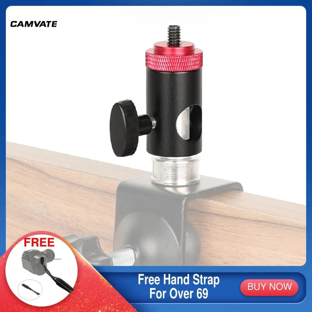 

CAMVATE Light Stand Head (16mm ) With 1/4"-20 Thread Screw Mount For Camera Monitor/ Flashlight/Magic arm/ LCD light Supporting