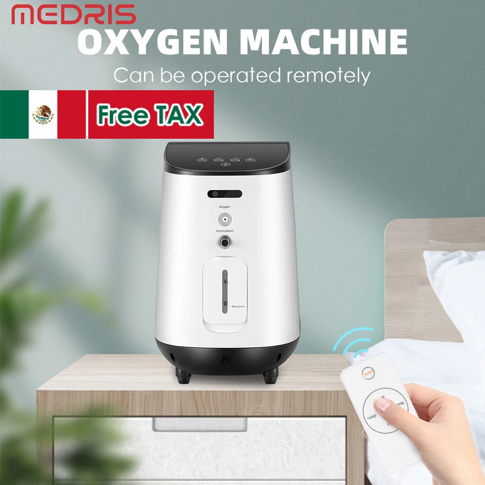 

1-7L/min Portable Oxygen Concentrator Machine Generator Without Battery Oxygen Making Machine Air Purifier AC 220V/110V