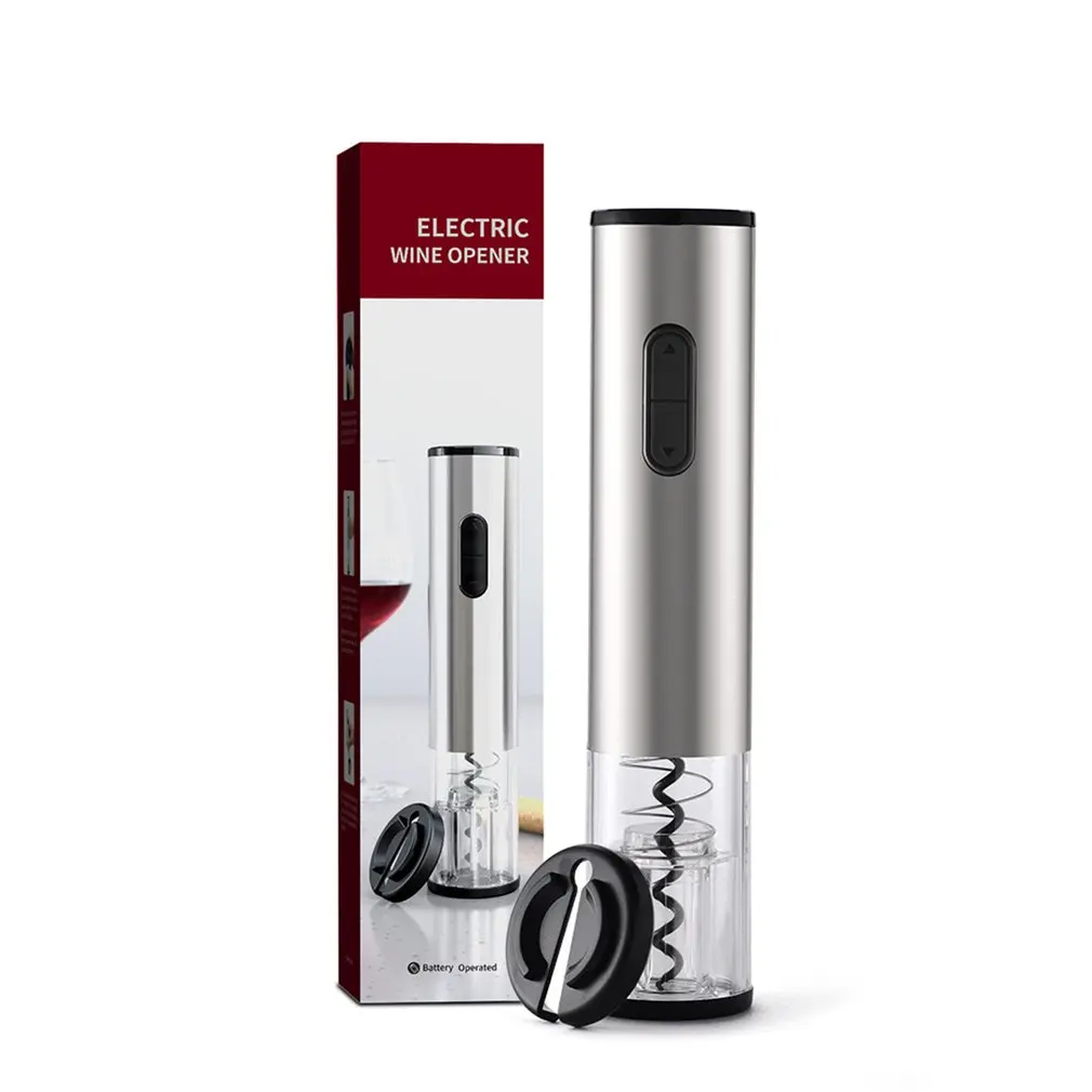 

Automatic Wine Opener for Red Wine Dry Battery Electric Wine Bottle Opener Kit Cordless Corkscrew With Foil Cutter Kitchen Tools