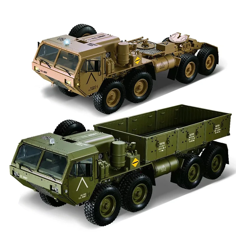 HG 1/12 RC Американский военный грузовик металлический 8*8 Chasis Модель 2 4G радио