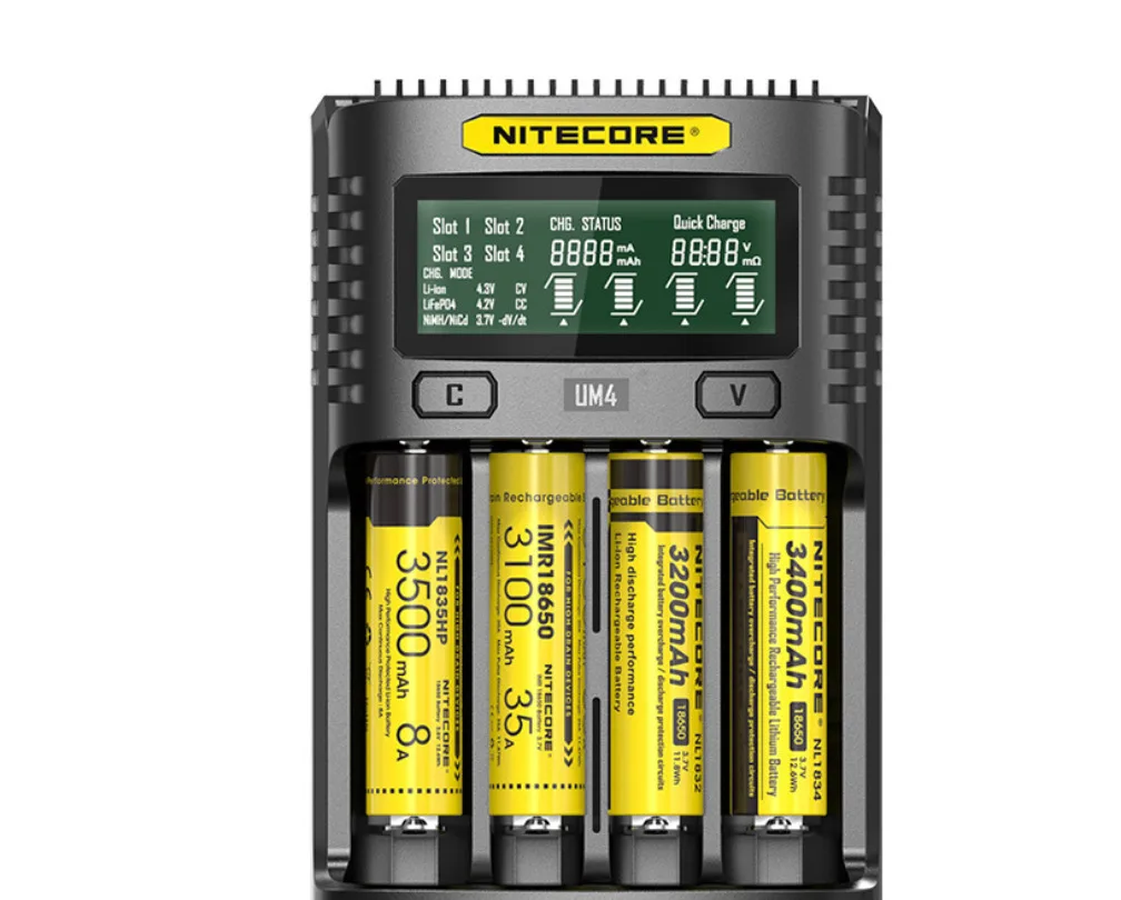 Nitecore NITECORE UM4 UM2 многофункциональный четыре слота Быстрая зарядка поставляется с ремонтом активации USB зарядное устройство