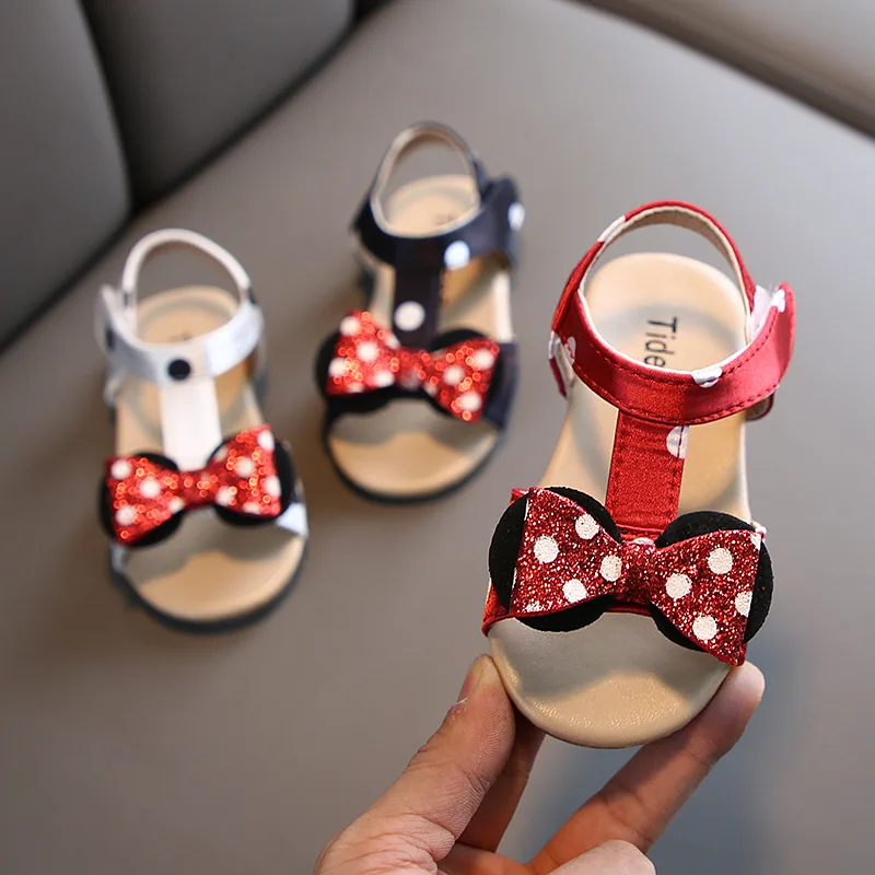 

Girls Sandals Summer New Children Korean Bow Princess Shoes Cute Little Kids Soft Bottom Beach Shoes kids shoes