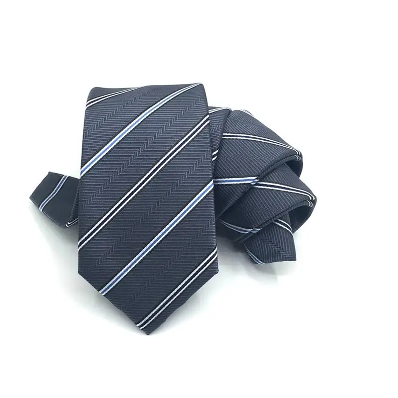 Модный мужской галстук из полиэстера классический в полоску клетку тканый |