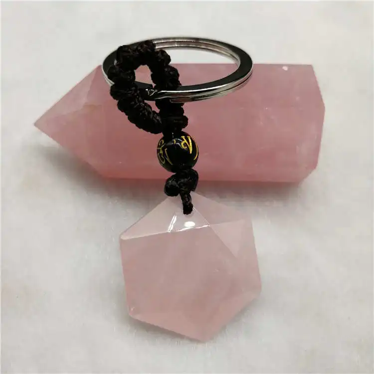 1 шт. брелок с натуральным кристаллом подвеска из натурального кварца кольца для