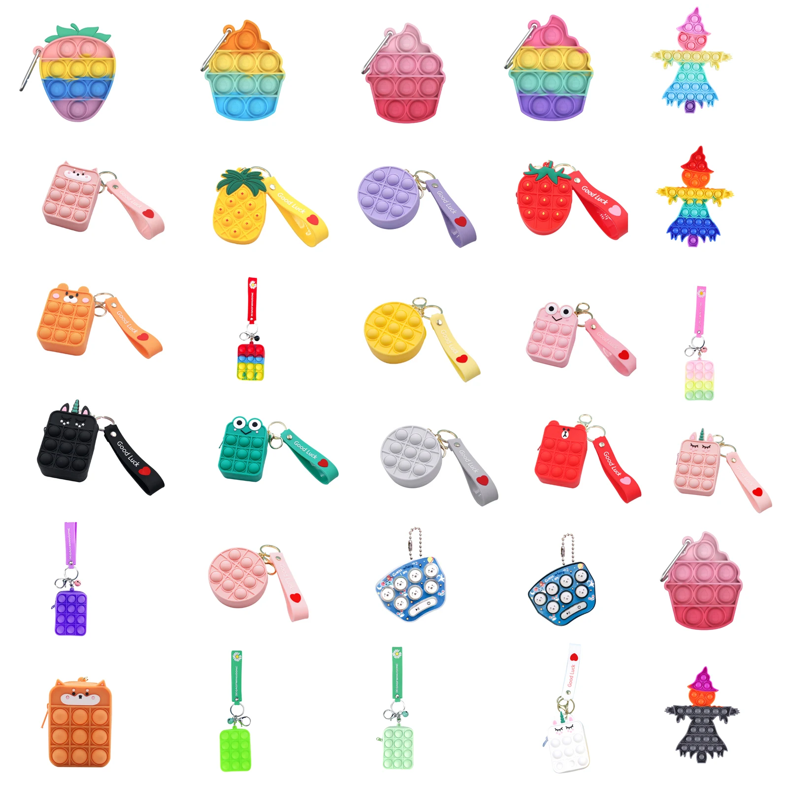 

Большая Радужная игрушка-антистресс для детей, развивающие игрушки для декомпрессии, Я мастер, силиконовая пузырьковая игрушка, игрушки дл...