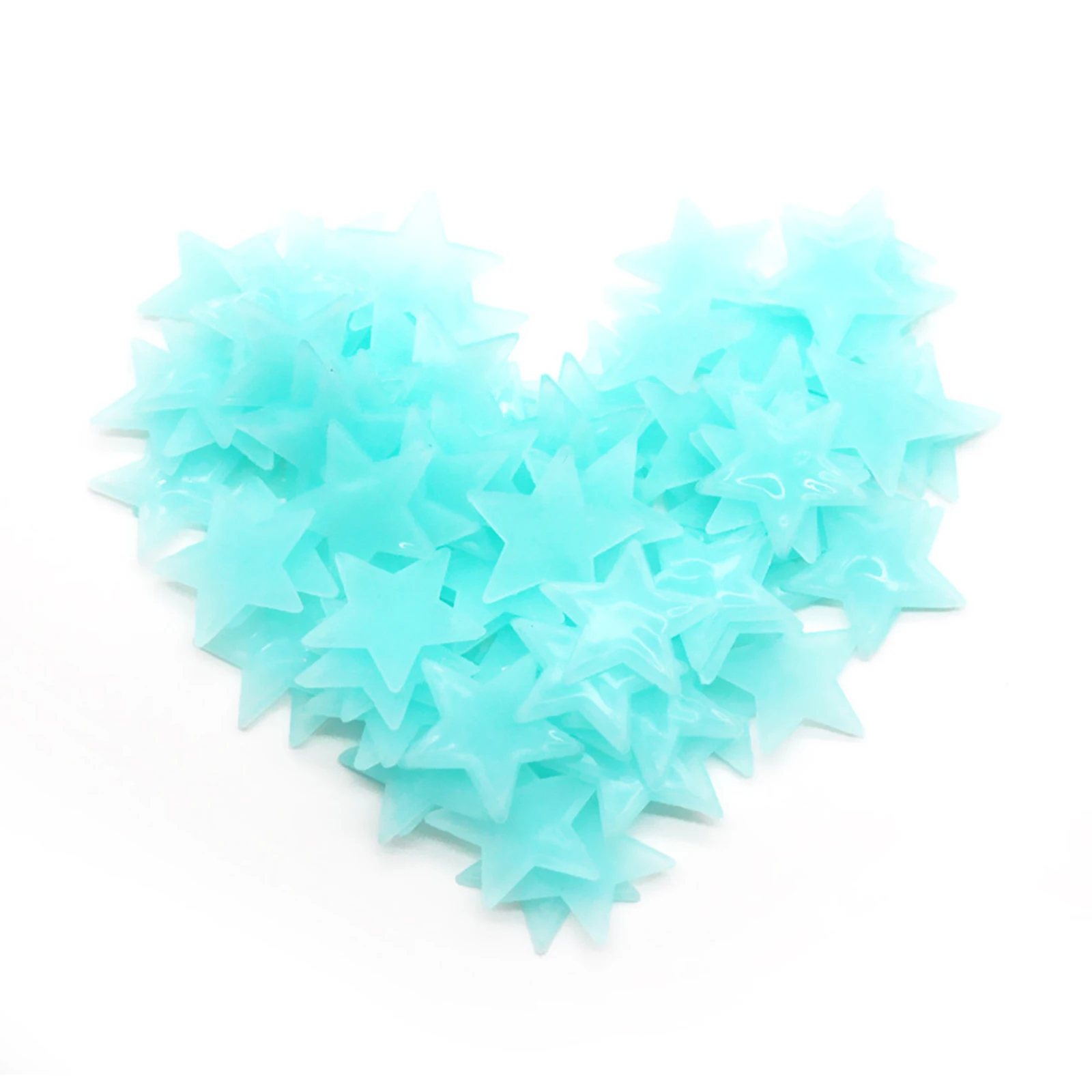 Набор светящихся в темноте наклеек на стену со звездами клейкие яркие и