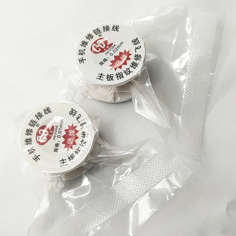 ma yuan 0 01mm 0 02mm insulated copper link wire pcb repair jumper wire for iphone motherboard pcb welding repair tool free global shipping