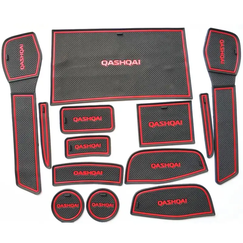 Нескользящий коврик для дверей салона автомобиля подстаканник nissan qashqai j11 2014 2019 13