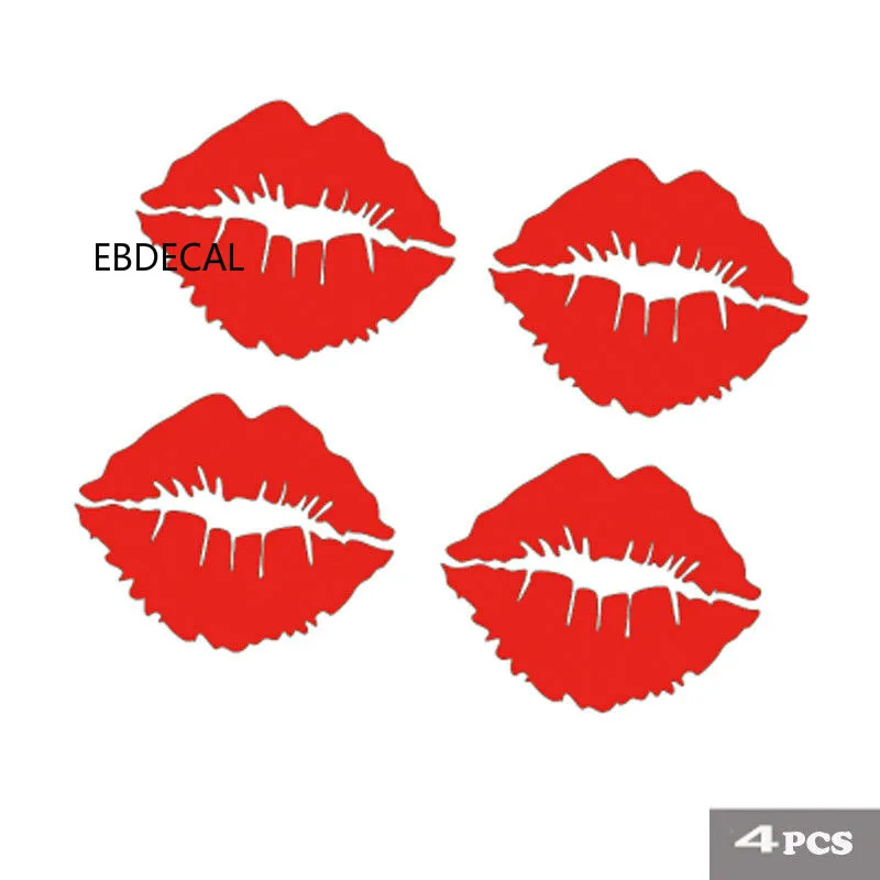 EDECAL поцелуй красных губ для автомобиля/бампера/окна виниловые наклейки стикеры