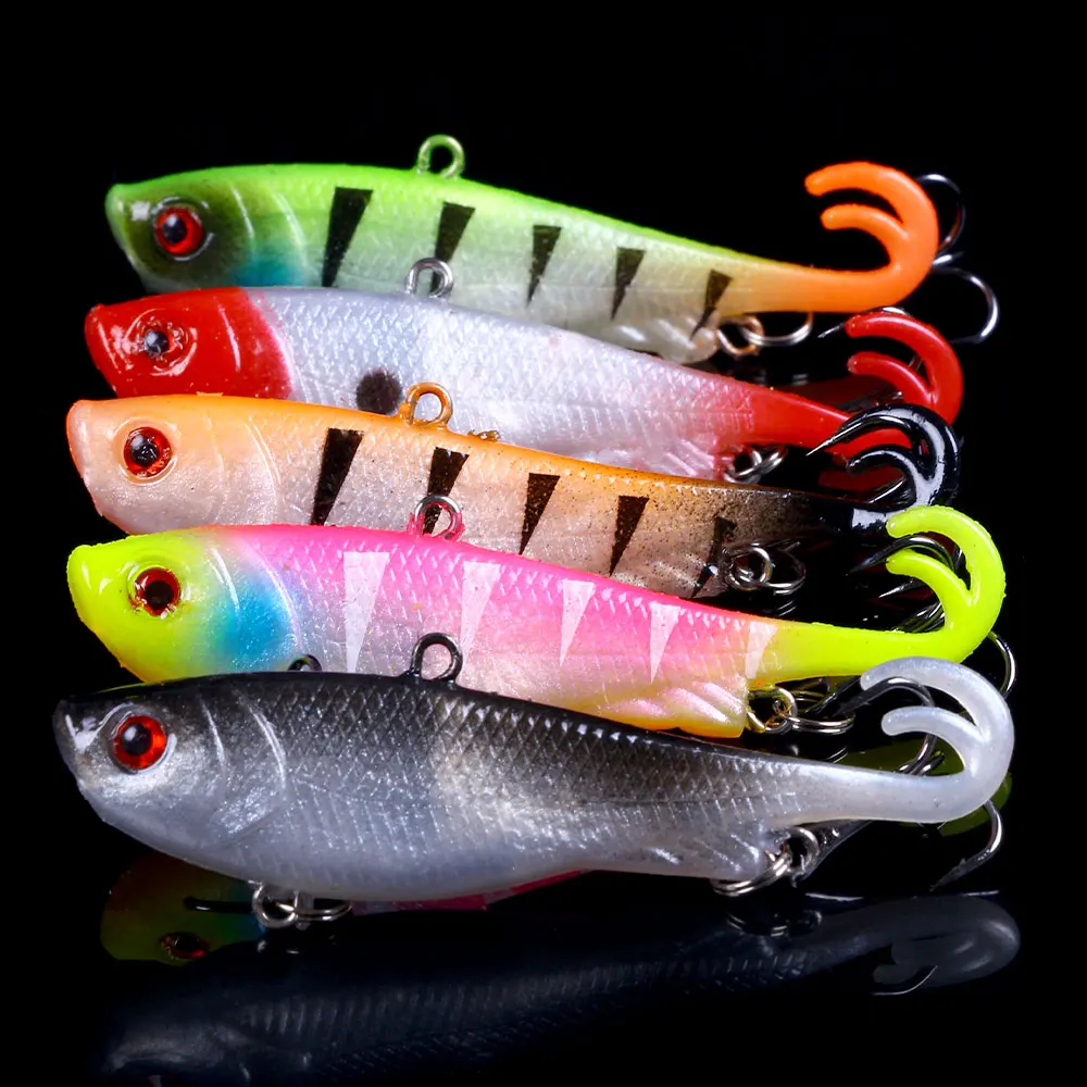 5 шт. мягкие резиновые воблеры 7 см 12 г | Спорт и развлечения
