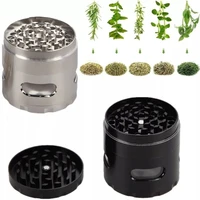 4 layers metal spice crusher high quality side window tobacco herb weed grinder for smokers make cut tobacco accessories