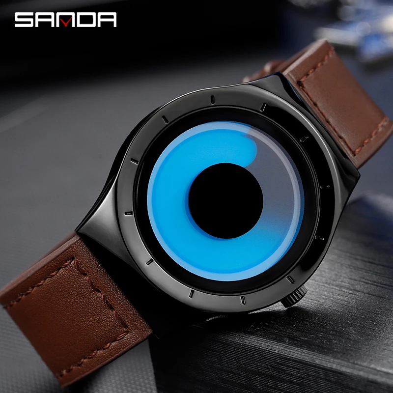 Лидирующий бренд SANDA 2020 Модные мужские наручные часы очаровательные креативные
