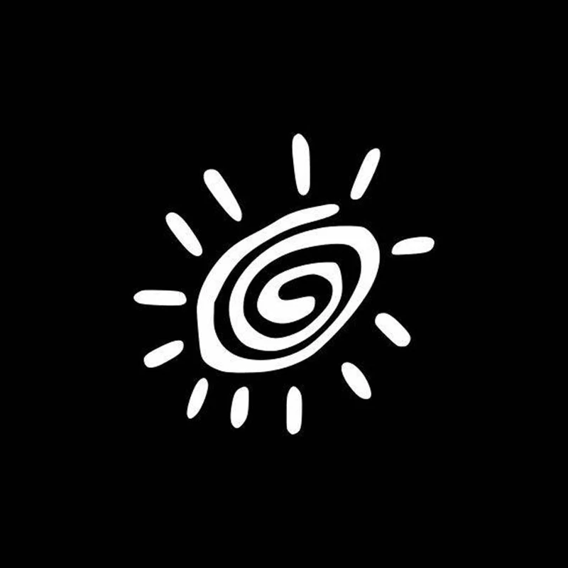 Черно-белая Современная наклейка на солнце, Виниловая наклейка на автомобиль, искусство, бампер, окно автомобиля, крутой Декор S1005