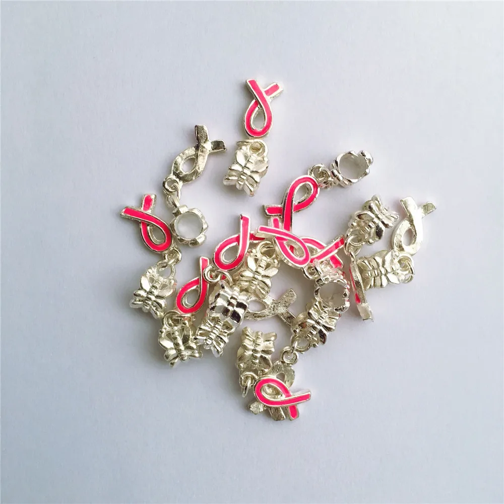 PBR146(10) Red/Pink/Blue/Yellow/Orange/Green/Purple/Fushia Colors Ribbon Awareness Charms Pendents DIY For Bracelet Jewelry | Украшения и