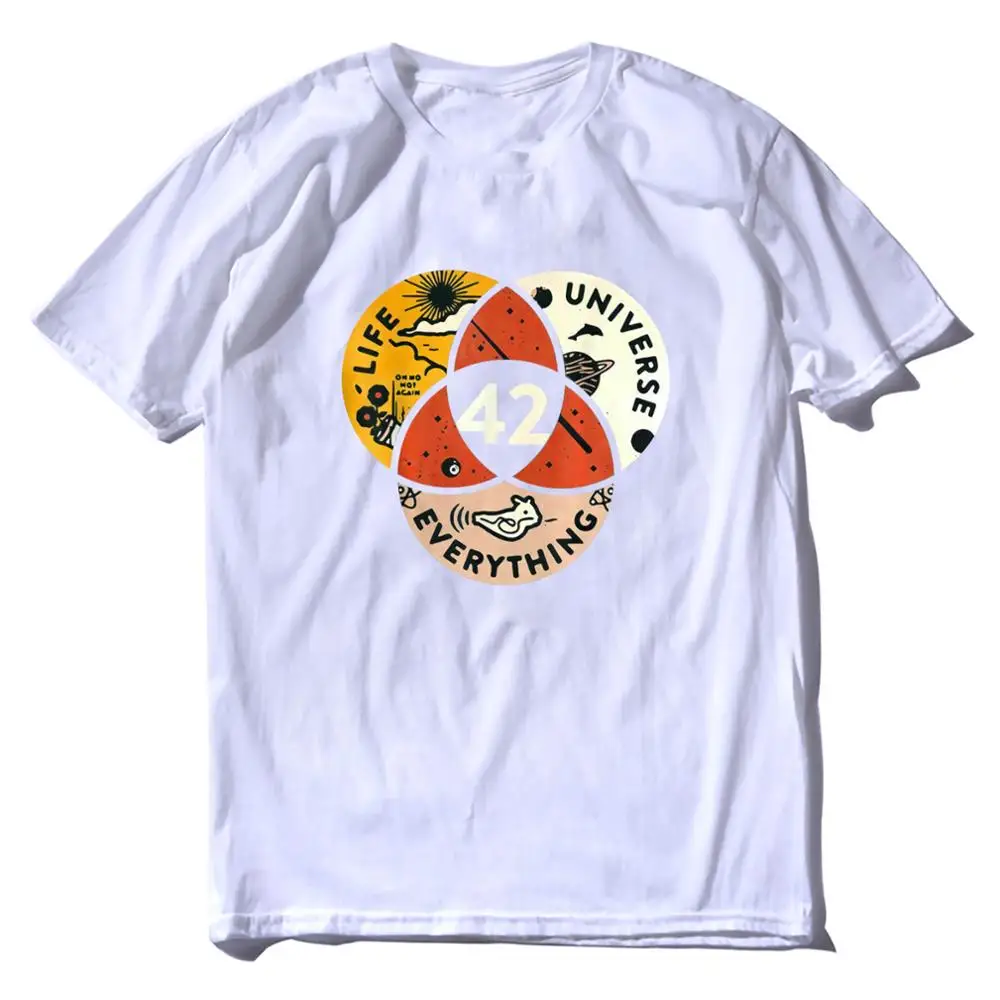 

Men Women Fashion Streetwear The Answer To Life The Universe And Everything T-Shirts Pure Cotton Print T Shirt Unisex Tees Tops