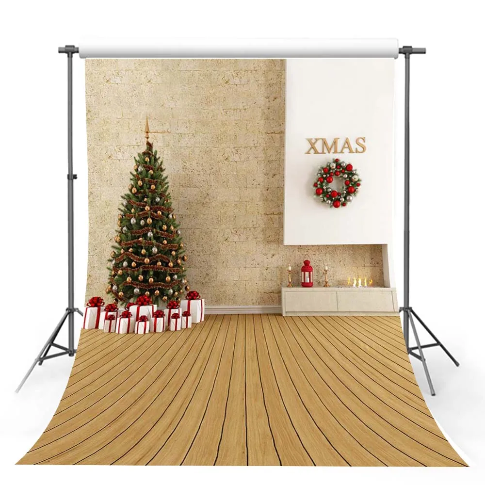 

Avezano Photography Backgrounds Winter XMAS Christmas Tree Mistletoe Wreath Backdrops For Photo Studio Photocall Photozone Decor